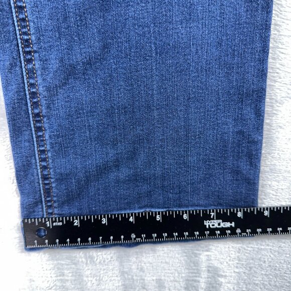 Time and Tru Bootcut Jeans Embroidered Pockets Womens Dark Tint Size 14 - Picture 10 of 11